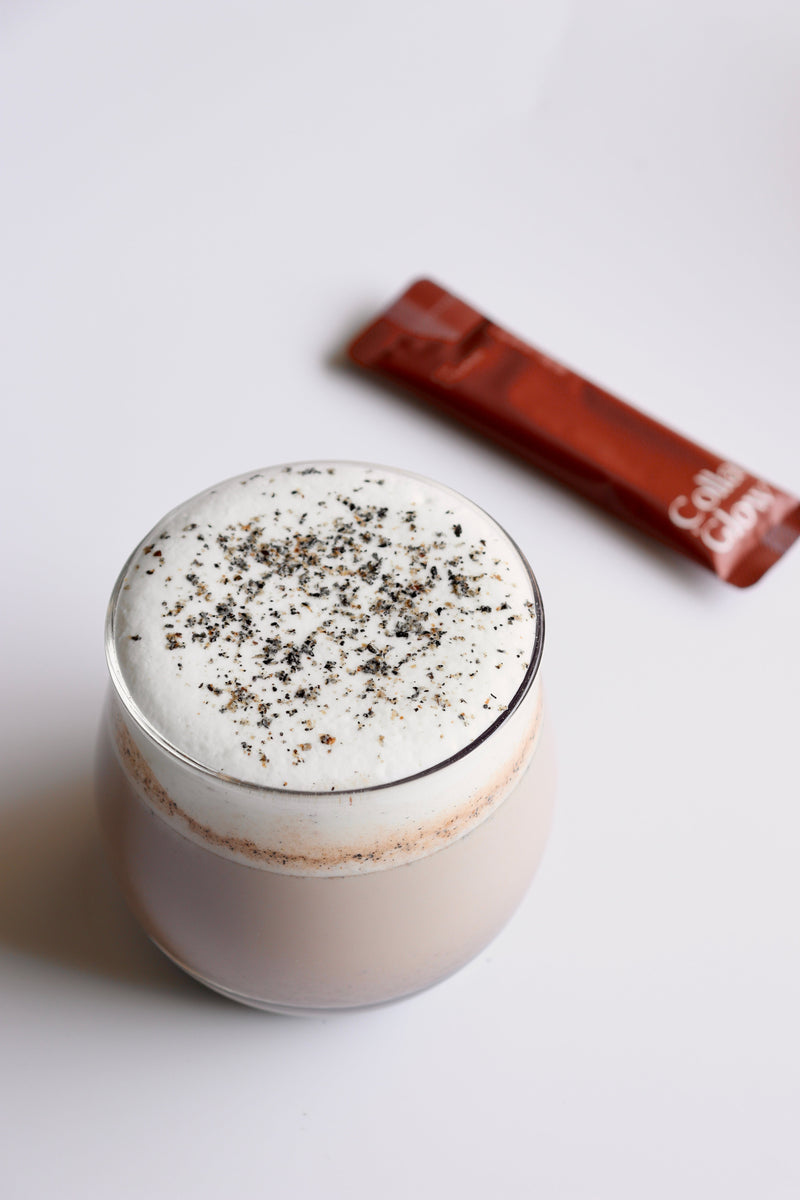 黑芝麻可可膠原溫豆漿 Black Sesame Collagen Soy Latte